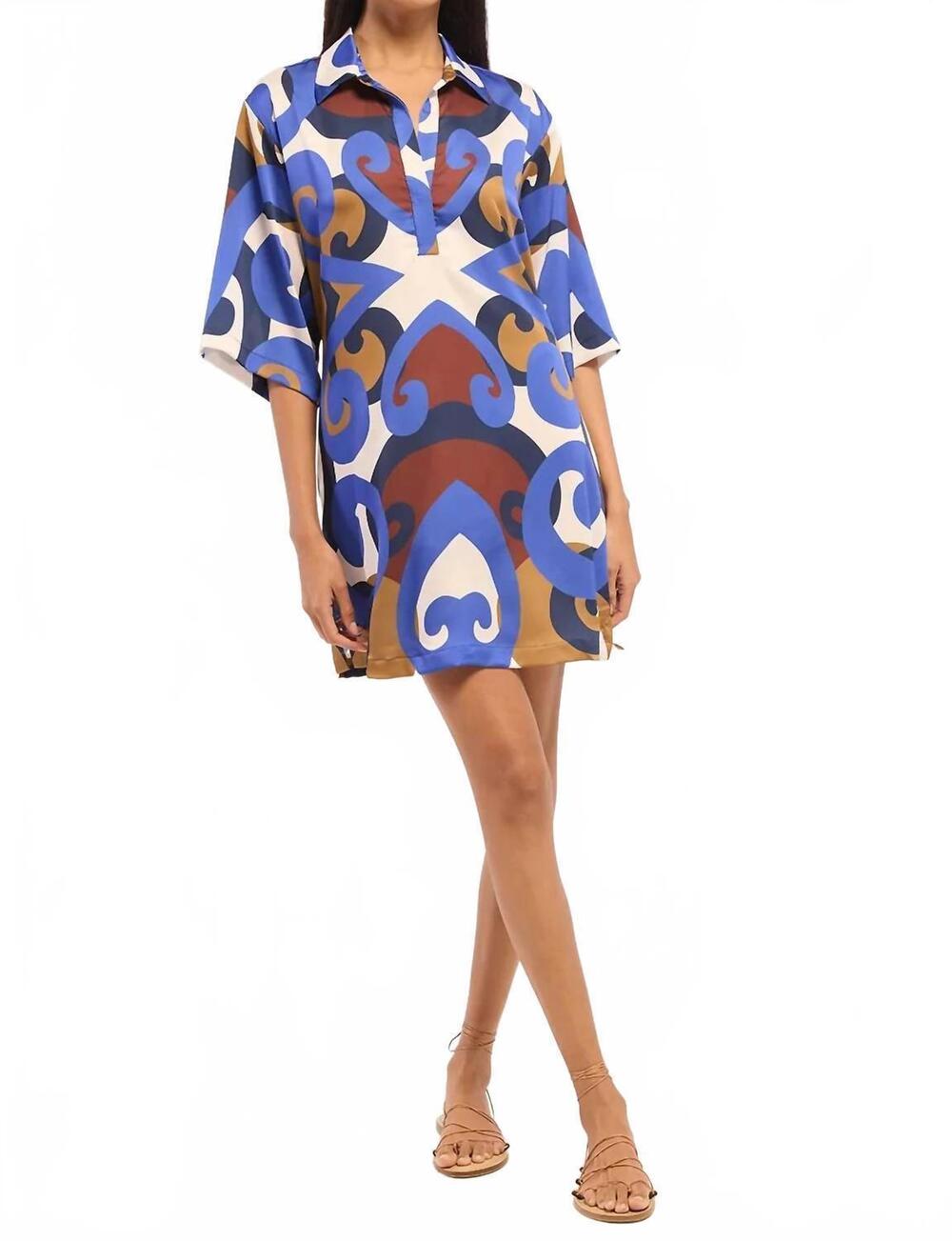 NEW MISA LOS ANGELES women's elka dress in blue